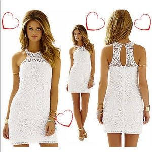 Lilly Pulitzer NWT White Lace Jamie Shift Dress